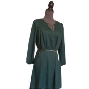 Old Navy Smocked Shirt Dress Emerald Green Size XS